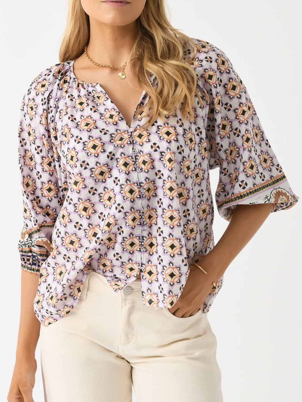 Cleobella Romona Blouse Size in Marrakesh Print XS